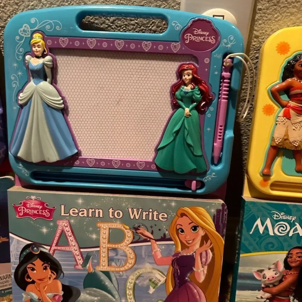 Lot of Disney Character Magnetic Board & Activity Books